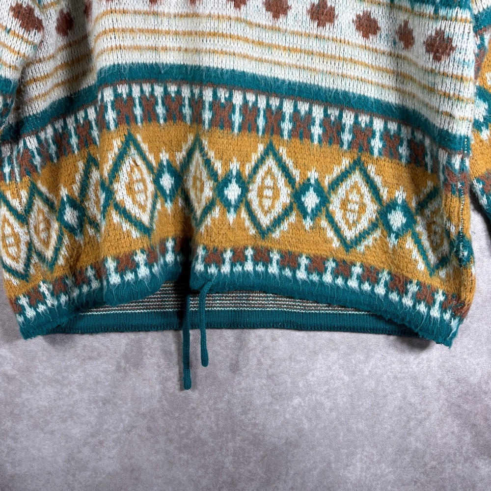 Vintage Chateau Sweater Hoodie Womens S Multicolor Aztec Geometric Retro‎ Boho - Picture 3 of 8